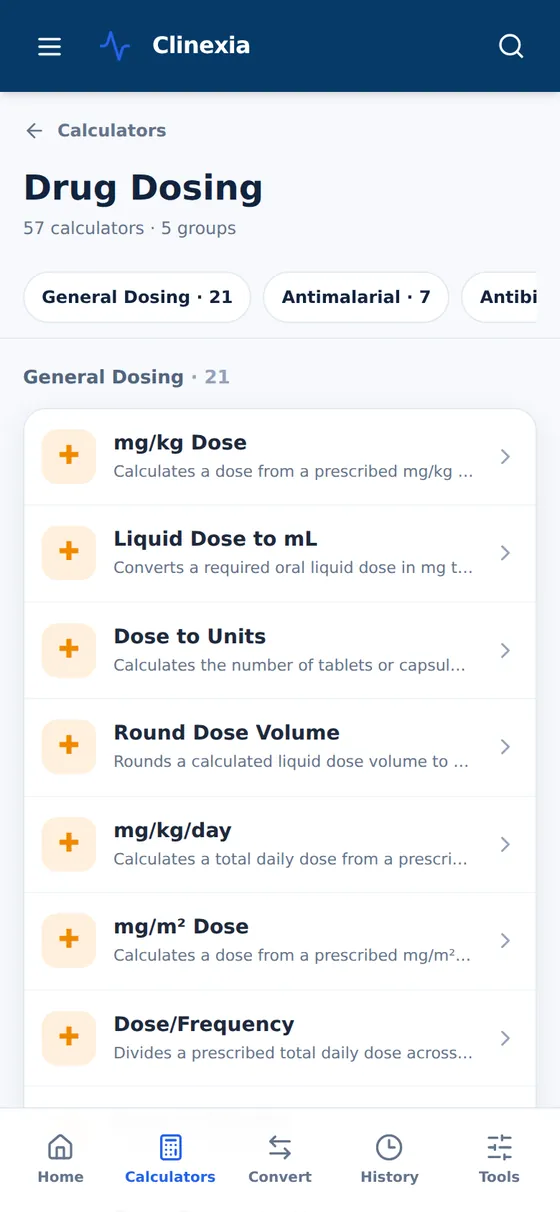 Drug dosing: Grouped by sub-category