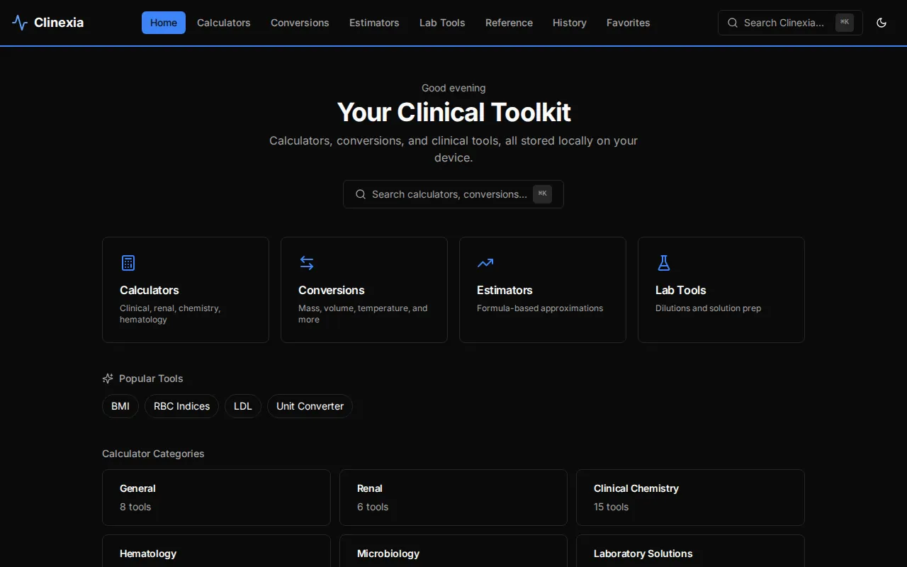 Dashboard: Web app on a large screen